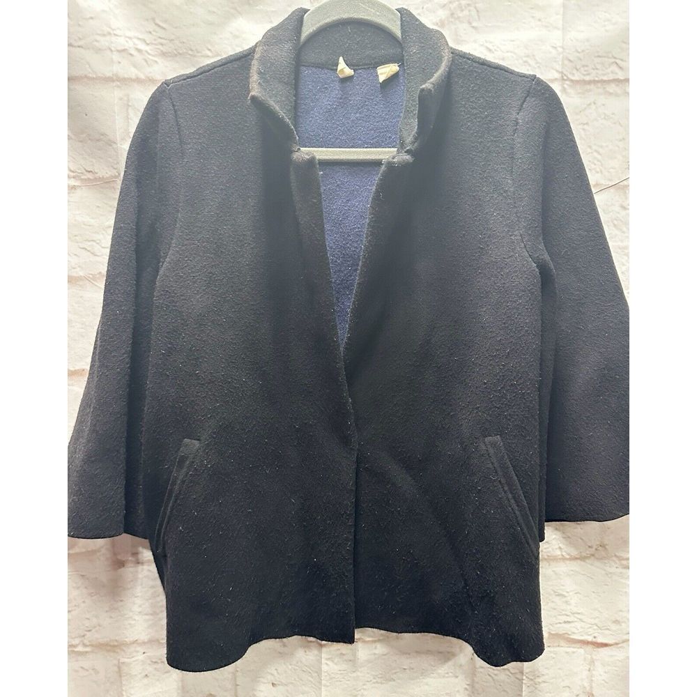 Moth Anthropologie Black Jacket Full Sleeves One Front Snap Medium
